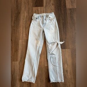 Light Blue Distressed Women Jeans